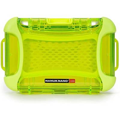 Nanuk 330-0002 Nano Serie wasserdichte große Hartschalentasche für Handys, Kameras und Elektronik (Lime) von Nanuk