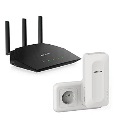 NETGEAR AX WiFi 6 Mesh WLAN System AX1800 (4 simultane Streams mit bis zu 1.8 GBit/s, 5X GB LAN-Ports & USB 3.0, 802.11ax, OFDMA, inklusive Nighthawk App) von Netgear