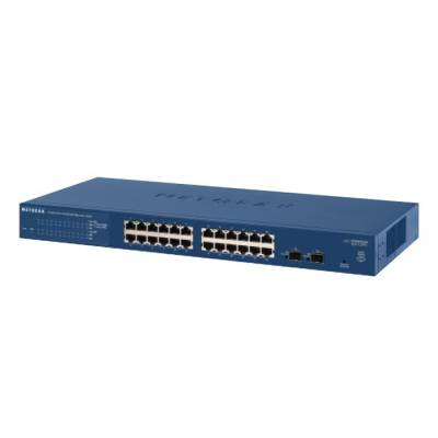 NETGEAR GS724T 26-Port Smart Switch [24x Gigabit Ethernet, 2x SFP, V4] von Netgear