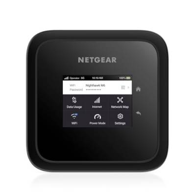 NETGEAR Nighthawk M6 (MR6150), 5G Router Sim-Karte WiFi 6, Tragbarer 5G LTE Modem Router, Mobiler WLAN Sim Karten Router für zu Hause, 4G/5G Hotspot, Ultraschnell, bis zu 2.5 GBit/s von Netgear