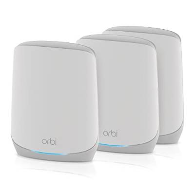 NETGEAR Orbi WiFi 6 Mesh WLAN System (RBK763S) | WiFi 6 Router mit 2 Satelliten-Repeatern | Abdeckung von bis zu 525 m², 75 Geräte | AX5400 bis zu 5,4 GBit/s von Netgear