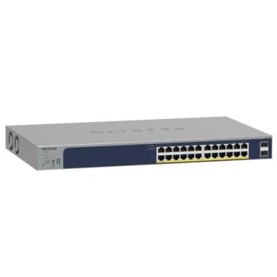 NETGEAR PoE Switch 24 Port (GS724TP V3), Gigabit PoE+ Smart Managed Switch 19 Zoll, 24x PoE+ 190W, 2X 1G-SFP, Desktop oder Rack-Montage, ProSAFE Lifetime-Garantie von Netgear