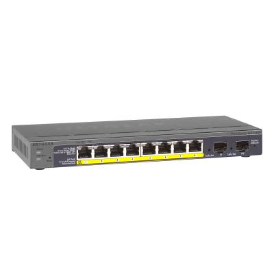 Netgear GS110TP 10-Port Smart Managed Switch [8x Gigabit-LAN, PoE+ 55W, 2x SFP, Lüfterlos] von Netgear