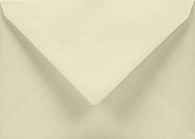 100 Elfenbein Briefumschläge DIN C6 mit spitzer Klappe nassklebend ohne Fenster 114x162 mm 120g Aster Smooth Ivory Briefhüllen C6 mit Dreieckslasche für Einladungen Grußkarten von Netuno