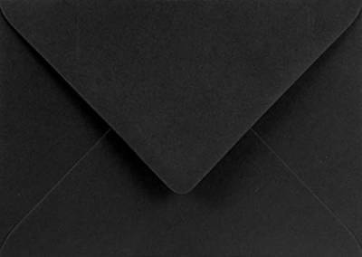 Netuno 100 Briefumschläge Schwarz DIN B6 125x 175 mm 120g Burano Nero schwarze Umschläge B6 Spitzklappe ohne Fenster schwarze Briefkuverts elegant hochwertig Einladungsumschläge Schwarz von Netuno
