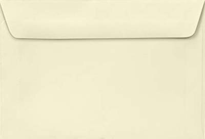 Netuno 100 Elfenbein Briefumschläge 105x 155mm 100g Lessebo Smooth Ivory elegante Briefkuverts Creme gerade Klappe nassklebend ohne Fenster für Einladungskarten Geburtstagskarten cream envelope von Netuno
