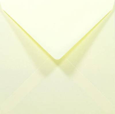 Netuno 100 quadratische Briefumschläge Creme 14x 14 cm 80g Rainbow farbige Umschläge quadratisch Spitzklappe ohne Fenster Briefkuverts Ecru Papierumschläge farbig für Einladungs-Karten Briefhüllen von Netuno