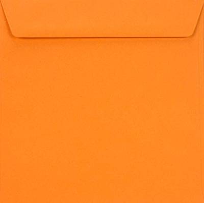 Netuno 100 quadratische Briefumschläge Orange 155x 155 mm 90g Burano Arancio Trop edle Umschläge farbig für Einladungen Hochzeit Geburtstag Weihnachten Taufe bunte Kuverts quadratisch von Netuno