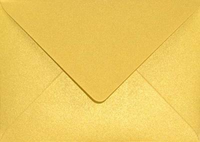 Netuno 25 Briefumschläge Perlmutt-Gold DIN B6 125x 175 mm 120g Aster Metallic Cherish goldene Umschläge glänzend elegant Briefkuverts schick für Einladungs-Karten Hochzeit Geburtstag Weihnachten von Netuno