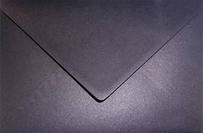 Netuno 25 Umschläge Perlmutt-Schwarz DIN C5 162x 229 mm 120g Aster Metallic Black Cooper schwarze Perlmutt- Brief-Umschläge groß edel metallisch-glänzende Kuverts für Einladungs-Karten von Netuno