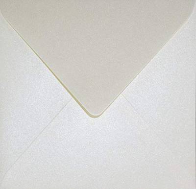 Netuno 500x Briefumschlag quadratisch Perlmutt-Creme 153x 153 mm 120g Aster Metallic Cream elegante Perlmutt-Glanz-Umschläge Pearls Perleffekt metallisch-glänzend Hochzeitsumschläge schick von Netuno