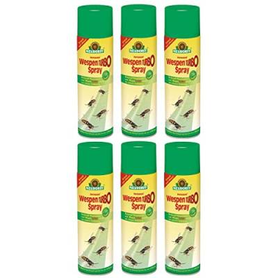 GARDOPIA Sparpaket: 6 x 500 ml Neudorff Permanent Wespen TURBOSpray Wespenspray + Gardopia Zeckenzange mit Lupe von Neudorff