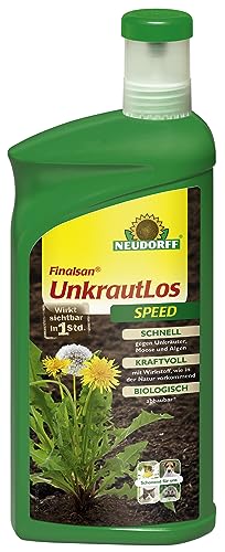 Neudorff Finalsan UnkrautLos Speed – Schnell wirkender Unkrautvernichter gegen Unkraut, Moos und Algen. Wirkt in 1 Stunde, Konzentrat für 180 m², 1 Liter von Neudorff