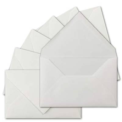 10 Stück Vintage Briefumschläge - Büttenpapier - B6 11,8 x 18,2 cm - Diplomaten Format - Naturweiß (Weiß) halbmatt - Nassklebung von Neuser