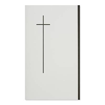 200x Trauerkarten mit schwarzem Kreuz, Doppel-Karten DIN Lang 11,4 x 19,5 cm - 180 g/m², Faltkarten Trauer-Anzeigen von Neuser