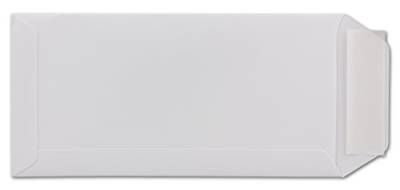 Briefumschläge DIN Lang - 200 Stück - Weiß mit seitlicher Verschlusslasche - Haftklebung - 220 x 110 mm - 100 g/m² - moderne Umschläge für Einladungen, Promotions, Giveaways von Neuser