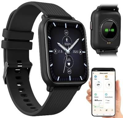 Newgen Medicals Sportuhr: ELESION-kompatible Fitness-Smartwatch, Szenen-Steuerung,Bluetooth,IP68 (Watch, Handyuhr, wasserdicht) von Newgen Medicals