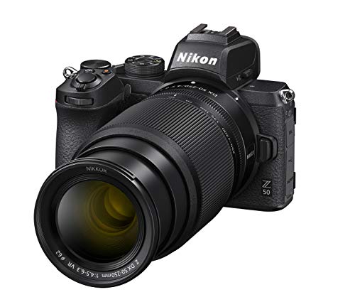 Nikon Z 50 Spiegellose Kamera im DX-Format mit 16-50mm 1:3,5-6,3 VR und 50-250mm 1:4,5-6,3 VR (20,9 MP, OLED-Sucher mit 2,36 Mill. Bildpunkten, Hybrid-AF mit Fokus-Assistent, 4K UHD Video) von Nikon