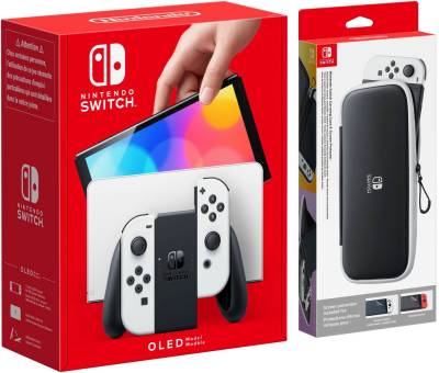 Nintendo Switch, OLED-Modell + Schutzfolie & Tasche von Nintendo Switch