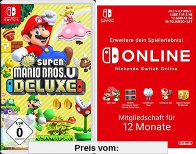 New Super Mario Bros. U Deluxe [Nintendo Switch] + Switch Online 12 Monate [Download Code] von Nintendo