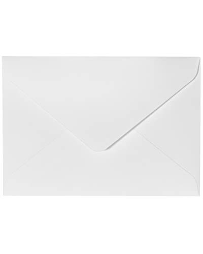 Umschläge 100 Stück DIN C6,11,4 x 16,2 cm,130 g/m² Briefumschläge Kuvert Briefkuvert Briefhülle Grußkarten Einladung Geburtstagskarten Nassklebung Spitzklappe Umschläge（Reines Weiß） von Noa Home Deco