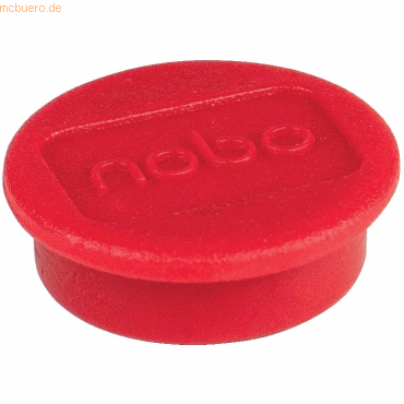 Nobo Magnet rund 13mm VE=10 Stück rot von Nobo