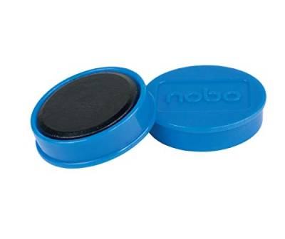 Nobo Magnete für magnetisches Whiteboards, 4 Stück, 30 mm, Blau, 1901450 von Nobo