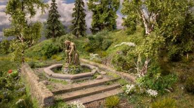 Serie Vergessene Orte Brunnen Diorama für die Modelleisenbahn Spur H0, den Modell-Landschaftsbau, DIY und Fantasy Wargaming von NOCH von Noch