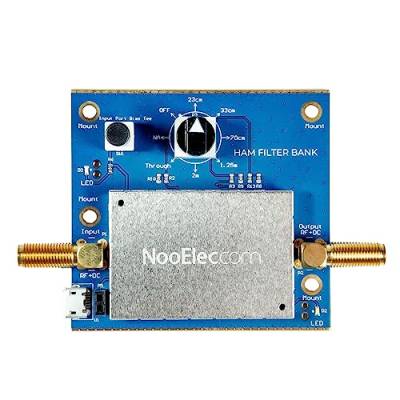 Nooelec Ham Filter Bank Barebones – Multiband-Funkmodul mit 5 Separaten Bandpassfiltern und Passthrough. Funktioniert mit 5 Gängigen ISM-Frequenzen: 2m, 1,25 m, 70cm, 33cm und 23cm Schinkenbänder von NooElec