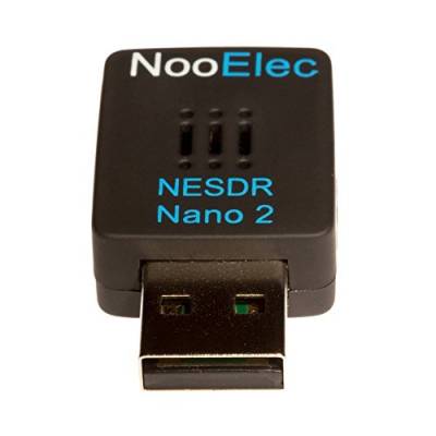 Nooelec NESDR Nano 2 - Winziges Schwarzes RTL-SDR-USB-Set (RTL2832U + R820T2) mit MCX-Antenne. Software Defined Radio, DVB-T und ADS-B Kompatibel, ESD-Sicher von NooElec