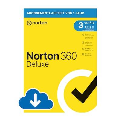Norton Norton 360 Deluxe | 25GB | 3 Geräte | Download & Produktschlüssel von NortonLifeLock Ireland Limited