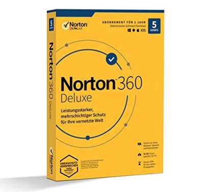 Norton 360 Deluxe 50GB 1User 5Device 12MO GENERIC|Deluxe|5 Geräte|1 Jahr|PC|Download|Download von Norton