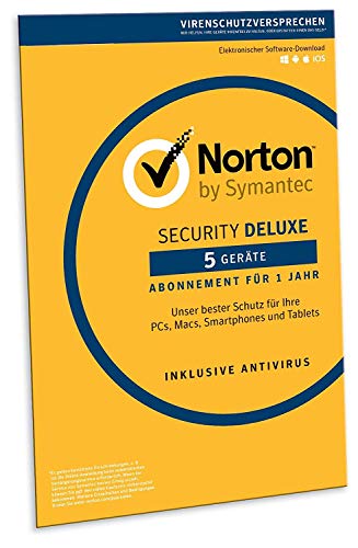 Norton Security Deluxe 2019 | 5 Geräte | 1 Jahr | PC/Mac/iOS/Android | Download, Aktivierungscode in Frustfreier Verpackung von NortonLifeLock