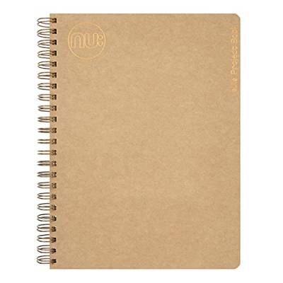 Nu Notebooks – Kraft Range – Manilla Spiralbindung, A4 Projektbuch, Schreibwaren-Notizbücher, professioneller Notizblock, braun, 160 Seiten von NU