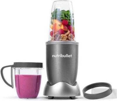 NutriBullet NB606DG. Schüsselkapazität: 0,7 l. Typ: Tischplatten-Mixer, Produktfarbe: Silber. Material Mixerschüssel: Kunststoff, Gehäusematerial: Kunststoff, Materiallgriff: Kunststoff. Leistung: 600 W, Energiequelle: AC. Breite: 139 mm, Tiefe: 139 mm, Höhe: 319 mm (0C22300024) von NutriBullet