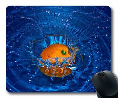 (Precision Lock Edge Mouse pad) Orange Falling Water Fruits Splashing Splashes Gaming Mouse pad Mouse mat for mac or Computer von OEM