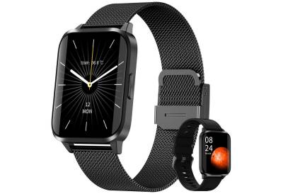 OKWISH Damen Herren Smart Watch Sportuhr Armbanduhr Fitness Uhr Uhren Tracker Smartwatch (1,69 Zoll, 230mAh Li-Ionen) nur 1 Stück Fitnessuhr mit Anruferinnerung 2 Armbänder, 1-tlg., Touchscreen, mit Pulsmesser Schrittzähler Schlafmonitor Aktivitätstracker von OKWISH