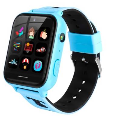 OKYUK Kinder-Smartwatch, Smart-Game-Uhr mit mehrere Funktionen verfügbar, Geburtstagsgeschenk für Jungen und Mädchen im Alter von 4–12 Jahren (A2 Blau) von OKYUK