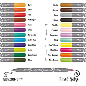 ONLINE® Calli.Brush Brush-Pens farbsortiert, 24 St. von ONLINE®
