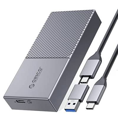 ORICO NVMe Gehäuse 40Gbps für Thunderbolt 3/4, USB 3.2/3.1/3.0/2.0, USB-C, M.2 NVMe-Gehäuse für PCIe 2280 M-Key (B+M Key) SSD, Aluminium M2 SSD Adapter bis zu 2800 MB/s- M208GY von ORICO