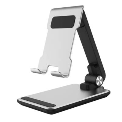 OSALADI Tablet-Ständer handyhalterung Plate Holder Halter für Handy Tisch Tablet Halterung Handy standfuß Telefon-Videohalterung Pad-Halterung Padhalter Aluminiumlegierung Silikon-Pad von OSALADI