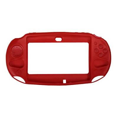 OSTENT Schützende Silikon-Soft Case Cover Tasche Haut kompatibel für Sony PS Vita PSV PCH-2000 - Farbe rot von OSTENT