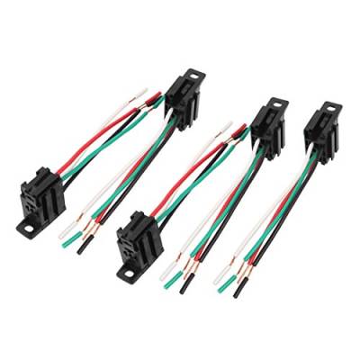DC 12V/24V Control electrical 4-Pin Relay Socket Harness Holder Connector 5pcs for Car Truck wangzifusm von OZBHUYAC