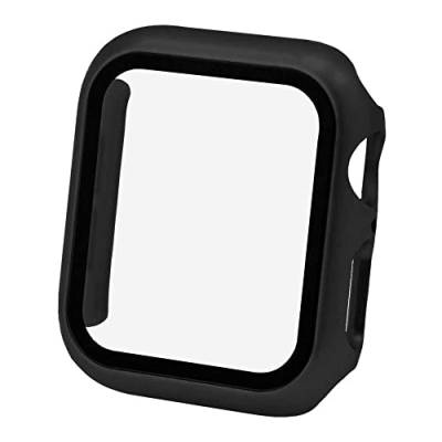 OcioDual Schutz mit Gehärtetem Glas, Kompatibel mit Apple Watch 4/5/6 und SE (44 mm) Schwarz von OcioDual