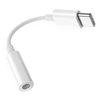 OcioDual USB Typ C Male auf 3.5 mm TRRS OMPT Klinke Adapter Female Weiß Kopfhörer Kopfhöreranschluss Aux Jack Mini Kabel M/F von OcioDual