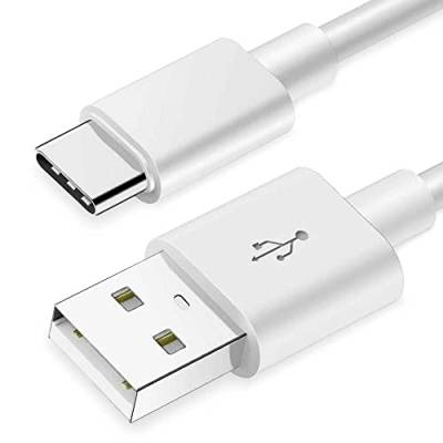OcioDual USB Type A zu 7mm Typ C Kabel Weiß Ladekabel und Datenkabel Male 0.9m Cable für Handy Smartphones Tablets von OcioDual