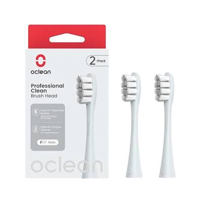 Oclean Professional clean 2 Pack Silber | Zahnb?rstenaufsatz | Kompatibel mit allen elektrischen Griffen von Oclean | CE- und FDA-Zulassung von Oclean
