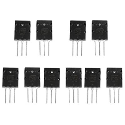 Transistoren Assortment Kit, 10 Stück Schwarz High Power Matched 2sa1943 Transistor 2sc5200-0q Audio Transistor Leistungsverstärker Transistor von Odorkle