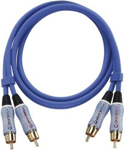 Oehlbach Cinch Audio Anschlusskabel [2x Cinch-Stecker - 2x Cinch-Stecker] 5.00m Blau vergoldete Stec von Oehlbach