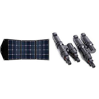 Offgridtec© FSP-2 135W Faltbares Solarmodul mit hoch effektiven Solarzellen & Y-Stecker - Abzweigbuchsen (Set) kompatibel zu den gängigen Solarsteckern Stecker Solar Photovoltaik Steckverbinder von Offgridtec